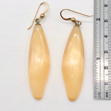 Load image into Gallery viewer, Moonstone 14K Gold Filled Dangle Earrings | 2 1/2" Long | Peach | 1 Pair |