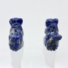 Load image into Gallery viewer, Nuts 2 Hand Carved Animal Sodalite Squirrel Beads | 22x15x10mm | Blue - PremiumBead Alternate Image 8