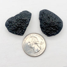 Load image into Gallery viewer, 2 Unique Pendant Size Black Meteor Fragments 15 grams | 29x22x9to 28x21x9mm | - PremiumBead Alternate Image 3