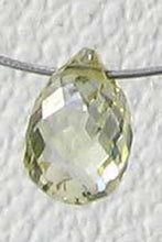 Load image into Gallery viewer, Natural Canary Diamond 4.25x3mm Briolette Bead .27cts 6111 - PremiumBead Primary Image 1