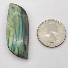 Load image into Gallery viewer, Spectrolite Labradorite Free Form Pendant Bead | 2x3/4x1/4" | Golden Blue |