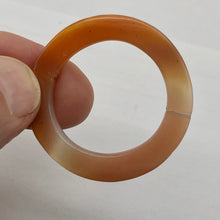 Load image into Gallery viewer, Carnelian Agate Picture Frame Bead | 37x3.5mm | Orange | 23mm opening