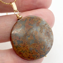 Load image into Gallery viewer, AutumnLeaves Druzy Ocean Jasper 14K Gold Filled Pendant | 30mm | 1 3/4" Long | - PremiumBead Alternate Image 2