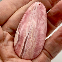 Load image into Gallery viewer, Natural Lacy Pink Rhodochrosite Pendant Bead | 60x30mm| Pink | Teardrop | 1 Bd |
