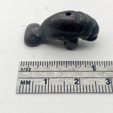 Load image into Gallery viewer, Hand Carved Hematite Manatee Figurine | 27x11x12mm | Gray/Black - PremiumBead Alternate Image 3