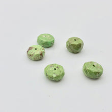 Load image into Gallery viewer, Natural Gaspeite Faceted Roundel Beads | 7x5mm to 7x3mm Green| Roundel | 2 Bds|