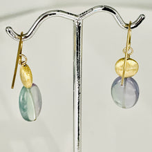 Load image into Gallery viewer, Fluorite 14K Gold Filled Drop/Dangle | 1 1/2" Long | Blue/Purple | 1 Earrings |