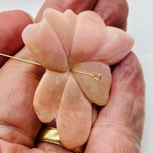 Load image into Gallery viewer, 51ct Peruvian Opal Flower Pendant Bead | 68x45x5mm | Pink | 1 Bead |