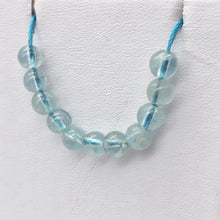 Load image into Gallery viewer, 11 Natural Aquamarine Round Beads | 5.5mm | 11 Beads | Blue | 6655A - PremiumBead Alternate Image 7