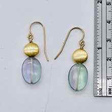 Load image into Gallery viewer, Fluorite 14K Gold Filled Drop/Dangle | 1 1/2" Long | Blue/Purple | 1 Earrings |