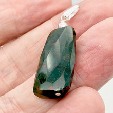 Load image into Gallery viewer, Hand Made Bloodstone Focal Pendant with Sterling Silver Findings | 1 1/2" Long