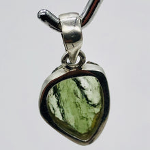 Load image into Gallery viewer, Moldavite Sterling Silver Drop | 1" Long | Green | 1 Pendant |