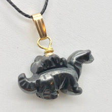 Load image into Gallery viewer, Black Hematite Dinosaur Pendant Stegosaurus and 14Kgf Pendant 509258HMG - PremiumBead Alternate Image 5