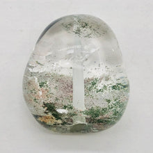 Load image into Gallery viewer, Lodalite Quartz Oval Pendant Figurine Bead | Clear Included|1 Bead| 30x26x16 mm|