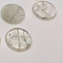 Load image into Gallery viewer, Tourmalated Quartz 30mm Disc Pendant 11 Bead Strand 107652B - PremiumBead Alternate Image 2