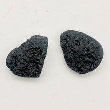 Load image into Gallery viewer, 2 Unique Pendant Size Black Meteor Fragments 15 grams | 29x22x9to 28x21x9mm | - PremiumBead Primary Image 1