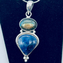 Load image into Gallery viewer, Exotic Labradorite, Blue Sodalite and Sterling Silver Pendant Necklace - PremiumBead Alternate Image 6