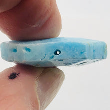 Load image into Gallery viewer, 70cts Druzy Natural Hemimorphite Pendant Bead | Blue | 35x27x9mm | 1 Bead |