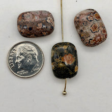 Load image into Gallery viewer, Wild 3 Leopard Skin Jasper Rectangle Beads 7364