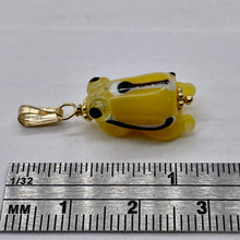 Load image into Gallery viewer, Lampwork Frog 14K Gold Filled Frog | 1" Long | Yellow | 1 Pendant |