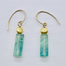 Load image into Gallery viewer, Fluorite 14K Gold Filled Drop/Dangle Earrings | 1 1/2" Long | Blue | 1 Pair |