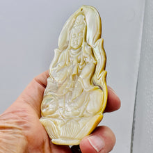 Load image into Gallery viewer, Quan Yin Mother of Pearl Person | 4 1/4" Tall | White | 1 Pendant |
