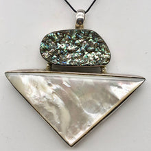 Load image into Gallery viewer, Mother of Pearl & Abalone Shell sterling silver Pendant - Glamorous! 504754 - PremiumBead Primary Image 1