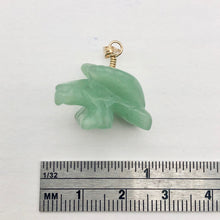 Load image into Gallery viewer, Semi Precious Stone Jewelry Soaring Eagle Pendant Necklace of Aventurine/Gold - PremiumBead Alternate Image 9