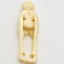 Load image into Gallery viewer, Swing Monkey Carved Waterbuffalo Bone Bead 10752 | 51x16x12mm | Cream and Black - PremiumBead Alternate Image 2