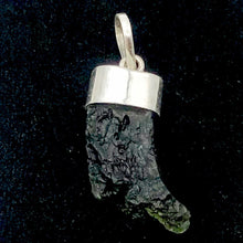 Load image into Gallery viewer, Blue Green Moldavite Pendant 26x12x8mm | 1 1/2" long