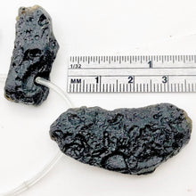 Load image into Gallery viewer, Tektite Natural Pendant Bead Strand | 39x19x9 to 22x12x7mm | 16 Beads |