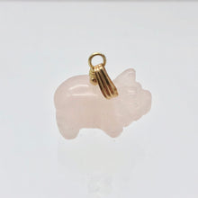 Load image into Gallery viewer, Piggie! Carved Rose Quartz Pig 14K Gold Filled Pendant 509274RQG - PremiumBead Alternate Image 7