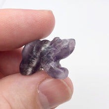 Load image into Gallery viewer, 2 Hand Carved Natural Amethyst Bear Beads | 22x12.5x9.5mm | Purple some w/white - PremiumBead Alternate Image 9