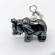 Load image into Gallery viewer, Wild Hematite Elephant Sterling Silver Pendant | 21x16x8mm| Black | 1 5/8" long| - PremiumBead Alternate Image 5