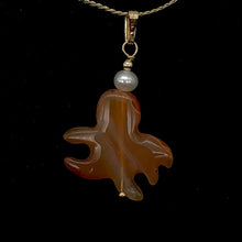 Load image into Gallery viewer, Cartoon Natural Red Carnelian Dangly Octopus 14K Gold Filled Pendant| 1 1/4 " |