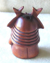 Load image into Gallery viewer, Warrior Carved Boxwood Fierce Samurai Ojime/Netsuke Bead | 28.5x20x13mm | Brown - PremiumBead Alternate Image 2