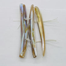 Load image into Gallery viewer, 20 Bronze Mussel Shell Double Drill Plank Beads 008096