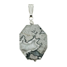 Load image into Gallery viewer, Picasso Jasper Sterling Silver Drop/Dangle | 1 1/2" Long | Gray/Black | 1 Pendant