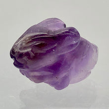 Load image into Gallery viewer, Hoppity 2 Carved Amethyst Bunny Rabbit Beads | 22x12x10m | Purple