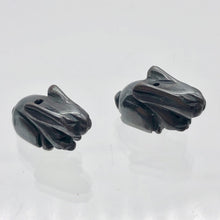 Load image into Gallery viewer, Hoppity 2 Hand Carved Hematite Bunny Rabbit Beads | 21x11.5x9mm | Graphite - PremiumBead Alternate Image 5