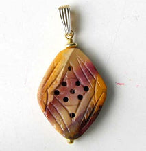 Load image into Gallery viewer, Amazing! Hand Carved Mookaite & 14Kgf Pendant 7205B - PremiumBead Primary Image 1