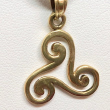 Load image into Gallery viewer, Celtic 18K Vermeil Triskele Charm Pendant 10128C - PremiumBead Alternate Image 5