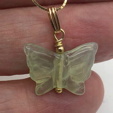 Load image into Gallery viewer, Flutter Carved Aventurine Butterfly 14Kgf Pendant | 1 1/4" Long | Green | - PremiumBead Alternate Image 3