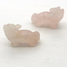 Load image into Gallery viewer, Howling 2 Carved Rose Quartz Standing Wolf/Coyote Beads | 21x17x7.5mm | Pink