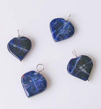 Load image into Gallery viewer, Lovely Heart! Blue Sodalite & Silver Pendant 500514A - PremiumBead Primary Image 1