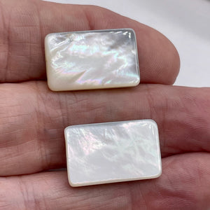Natural AAA Mother of Pearl Shell Pendant Bead| 21x14 to 23x15x4mm | 2 Beads |