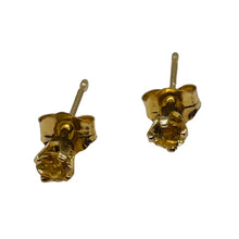 Load image into Gallery viewer, Citrine 14K Yellow Gold Stud Round Earrings | 3mm | Yellow | 1 Pair |