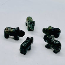 Load image into Gallery viewer, Rhino Hand Carved Rhinoceros Kambaba Jasper Bead | 20x13x8mm | Green Black