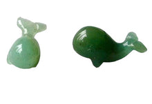 Load image into Gallery viewer, Splash 2 Adorable Green Aventurine Whale Animal Beads | 20x13x11mm | Green