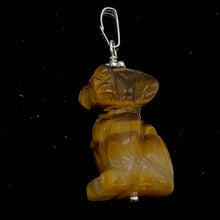 Load image into Gallery viewer, Tiger Eye Dog Pendant Necklace | Semi Precious Stone Jewelry | Sterling Silver |